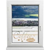 INDIGOS UG Fensterfolie Glasdekorfolie Coffee Lounge – H50Line Sicht- & Sonnenschutz