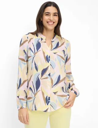 Brax Damen Bluse Style VIVI vintage blue, mehrfarbig, Gr. 34