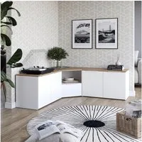 Vicco Wohnwand Wido, Weiß/Sonoma, 3 Teile, (3-St)