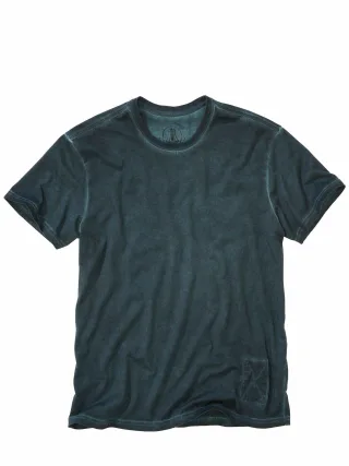 Herrlicher Herren T-Shirt Base Blau 100 % Baumwolle
