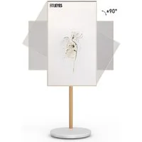 FITUEYES TV-Ständer drehbare, mobile TV-Halterung mit Rollen, 24-48 Zoll, (bis 48,00 Zoll, höhenverstellbar, ±15° neigbar, ±90° drehbar)