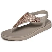 Skechers MEDITATION LUXE Sandale Sommerschuh, Zehentrenner, Strandschuh mit Glitzersteinchen