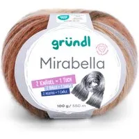 Gründl Wolle Mirabella Farbverlaufsgarn mit Anleitung Häkelwolle, 550,00 m (Wolle Farbverlaufswolle zum Stricken und Häkeln, Strickwolle, Strickgarn, Handstrickgarn), 80% Polyacryl, 20% Wolle