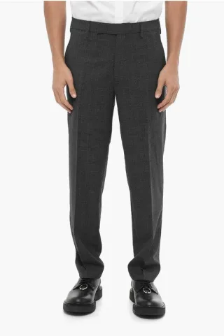 Districk Karierte Slim-Fit-Hose in Grau