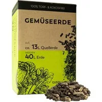 Gusta Garden Anzucht- und Kräutererde Urban Gardening Erde 40L, (inkl. Langzeitdünger & plastikfreier Verpackung), Pelletierte Quellerde für Gemüse, Torf- & Kokosfrei, 40 Liter