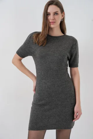 Basic Mini-Strickkleid