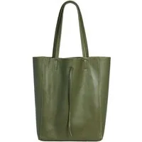 Caspar Schultertasche - Großer Damen Leder Shopper Tasche - CLASSIC LINE - Modell No.780, elegant, robust & unempfindlich - 100% Echtleder - Handmade in Italy