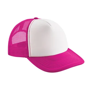 Beechfield - Trucker Cap Snapback für Herren/Damen Unisex (Fuchsie/Weiß)