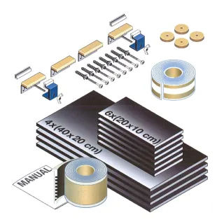 LAUFEN Schallschutzset,zu Stahlwannen Palladium, Thallium Duo, Thallium oval LAUFEN Pro 29898.0, 298 H2989800000001