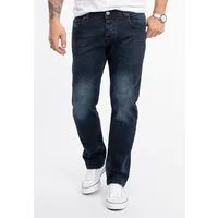 Rock Creek Straight-Jeans Herren Jeans Stonewashed Blau RC-2278