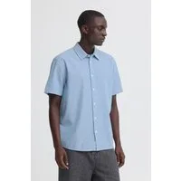 Blend Kurzarmhemd BHABAN SHIRT PP NOOS aus Baumwollmischung, mit Leinenoptik, Regular Fit, pflegeleicht