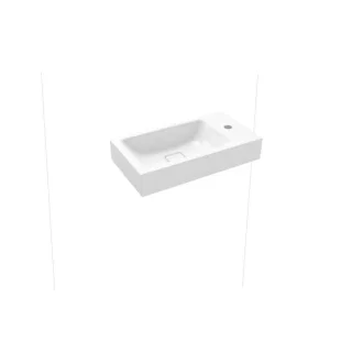 Kaldewei Cono Handwaschbecken 908006013001 55x30cm, ohne Überlauf, 1 Hahnloch rechts, weiß Perl-Effekt