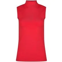 Evoni T-Shirt Basic Shirt ärmellos Halbkragen Tank-Top