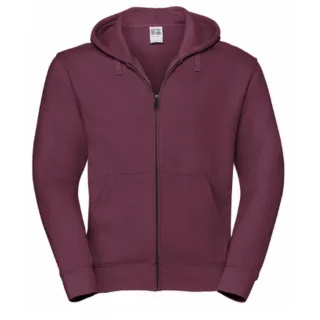 Russell Herren Authentic Full Zip Hooded Sweatshirt / Hoodie (Burgund)