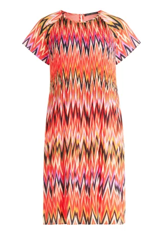 Betty Barclay - Plisseekleid red/beige - Gr. - 46