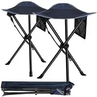 Canyon Cruise Campinghocker Tragbarer Campinghocker–Klappbarer Dreibein-Stuhl für Angeln & Outdoor (Dreibein-Hocker, 2 St., Tragbarer Camping-Stuhl), Festival Stuhl