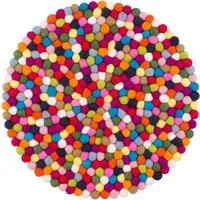 myfelt Stuhlkissen Filzkugel Sitzauflage ⌀ 36 cm, beidseitig verwendbar, 100 % Schurwolle