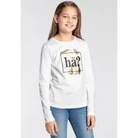 KIDSWORLD Langarmshirt Sprücheshirt Langarm, taillierter Schnitt, mit stylischem Druck