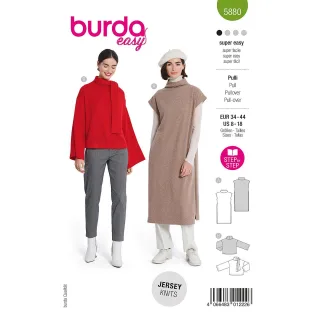 burda Schnitt 5880 "Pullover Kastenform"
