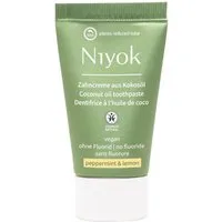 Niyok Zahnpasta aus Bio Kokosöl Ohne Fluorid & Vegan für Intensive Pflege & Frische, Pfefferminze & Zitrone (peppermint & lemon)