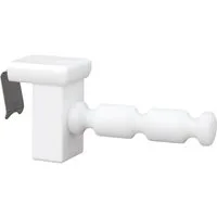 dekohaken24.de Fensterhaken Dekohaken Dekoklipp Fensterklipp mit Distanzhalter, weiß, für einen Klemmbereich (Rahmenstärke des Fensters/Fensterdicke) von 10-27 mm, (4-St), max. Abstand zur Fensterscheibe von 5,5 cm
