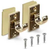 Bestlivings Gardinenstangenhalterungen Ersatzhalter, Cafehausstangen bis Ø12 mm, (8-St., inkl. Schrauben und Klebepads), Ersatzträger für Gardinenstangen, Cafehausstangen, Scheibenstangen