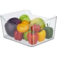 relaxdays Frischhaltedose Großer Kühlschrank Organizer, Kunststoff