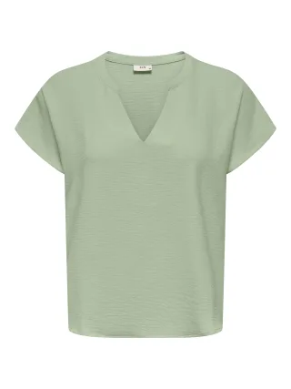 JDY - JDYLION LIFE S/S TOP WVN NOOS Laurel Green - Gr. - 42