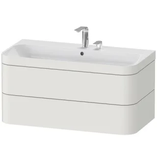 Duravit Happy D.2 Plus c-bonded Set wandhängend Nordic Weiß Seidenmatt 975x490x480 mm - HP4638E3939 HP4638E3939
