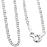 Kauf-mich-weg by Bella T Silberkette Panzerkette 925 Sterling Silber rhodiniert 1,7mm breit, Länge wählbar 40 - 60cm