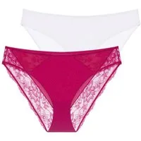Dorina Slip Willa (2er Pack) teilweise mit floraler Spitze