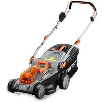 FUXTEC Akkurasenmäher FX-E2RM43SET, 43 cm Schnittbreite, 40 L Fangkorb, E-Start, 2x20V Akku, Schnitthöhe 25-75mm