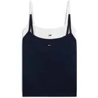Tommy Jeans Tanktop TJW 2PACK ESSENTIAL STRAP TOP (Packung, 2-tlg., 2er-Pack) mit Logo-Flag