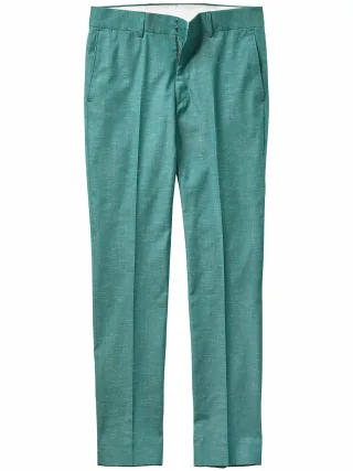Mey & Edlich Herren Funk-Soul-Anzughose Blau 80 % Baumwolle, 15 % Viskose, 5 % Seide