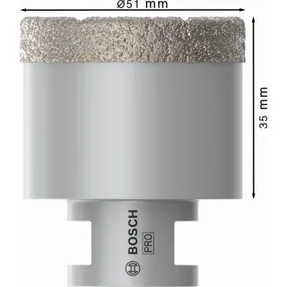 Bosch PRO Diamanttrockenbohrer Dry Speed Best for Ceramic, 51 x 35 mm - 2608587125
