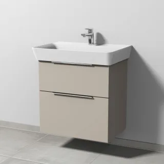 Sanipa 3way Waschtischunterbau zu Ideal Standard Connect Air Cube Waschtisch mit 2 Auszügen, Kaschmi UP6491U