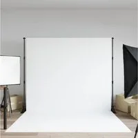 MOPUEA Hintergrundtuch 2,55x2m Faltbare weiße Tuch Fotohintergrund Fotostudio weißer Screen, Hintergrund für Produkt Porträt Video Fotografie mit 4 Nägeln