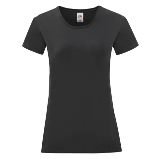 Fruit of the Loom - "Iconic" T-Shirt für Damen (Schwarz)
