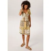 Aniston CASUAL Sommerkleid im fantasievollen Patch-Dessin- jedes Teil ein Unikat