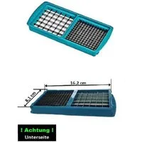 Genius Gemüsehobel Genius Ersatzteil Messereinsatz 6x6mm + 12x12mm für Nicer Dicer, Metall, Kunststoff