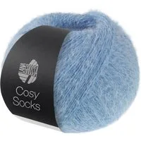 LANA GROSSA Meilenweit 100 g COSY SOCKS Häkelwolle, 420 m (Flauschige Sockenwolle mit Merinowolle, waschmaschinenfest), 100 g