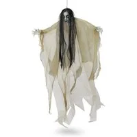 Fries Dekohänger XXL Halloween Deko Horror Mädchen Hänger 130 cm Hoch Beweglich, XXL 130 cm Hoch