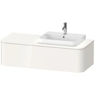 Duravit Happy D.2 Plus Konsolenwaschtischunterbau wandhängend Weiß Hochglanz 1300x550x354 mm - HP494 HP4942R2222