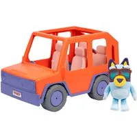 Moose Spielwelt Bluey, Großes Familienauto & Bluey-Plüschfigur 20 cm