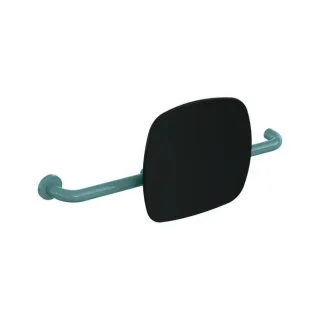 Hewi 801 Rückenstütze 801.51.9263L55 Wandabstand 150mm, Ausführung links, Lehne tiefschwarz, aquablau