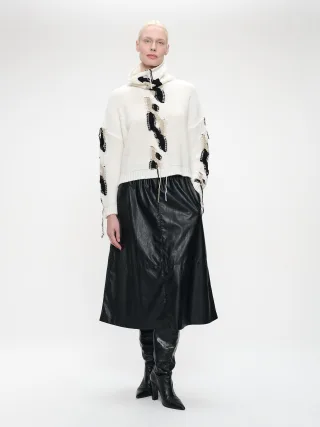 Jane Lushka - Nitty eco leather skirt black - Gr. - S