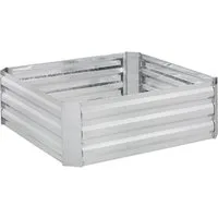 relaxdays Hochbeet aus Metall, grau
