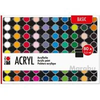Marabu Acrylfarbe Marabu Acrylfarben-Set "BASIC", 80 x 3,5 ml