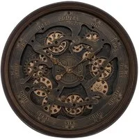 Atmosphera Créateur d'intérieur Wanduhr Wanduhr Vintage ALBAN, groß, sichtbares Uhrwerk, Ø 76 cm