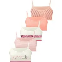 LOREZA Bustier 5er Set Mädchen Bustier BH - Mix - Bunt (Set, 5-tlg., 5er-Pack)